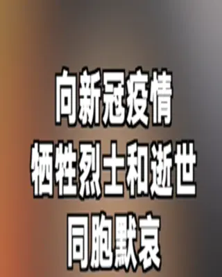 全国抗击新冠疫情表彰大会上，全场肃立，向新冠肺炎疫情牺牲烈士和逝世同胞默哀。 